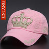 CNTANG Brand Women Embroidery Crown Baseball Cap Fashion Hip Hop Hat Cotton Snapback For Women Summer Casual Caps High Quality