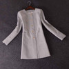 CLUXERCER Brand Trench Coat For Women Suede Coat Casual O-neck Leather Suede Trench Coat Women Outerwear Ladies Trench Coat