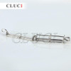 CLUCI Wish pearl Cylinder 925 sterling silver cage Tube pendant 3pcs necklace