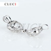 CLUCI romantic 925 sterling silver Five Rings heart shape cage pendant wish pearl pendant 3pcs necklace