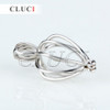 CLUCI Heart cage pendant 925 sterling silver wish pearl pendant 3pcs necklace