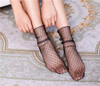 CLOVEZ 2017 Sexy Shiny Glitter Socks For Woman Breathable Elastic Manual Hosiery Embroidered Socks Fishnet Mesh Ankel Socks