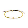 BEADED ADJUSTABLE BRACELET WITH ROUND ENAMEL EYE
