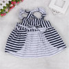 Hot Sale New 2017 Summer Baby Girsl Navy Dress 1Set Baby Girls Clothes Summer Sunsuit Infant Outfit Stripe Backless Dress Brief