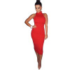 Gamiss New Spring Summer Fashion Turtleneck Sleeveless Elegant Pencil Dress Women Sexy Club Cocktail Party Bodycon Bandage Dress