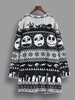 Gamiss Halloween Skull Knitting Tunic Cardigans Autumn Winter Women Long Sweaters Open Stitch Knitted Outwear Female Cardigan