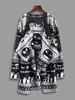 Gamiss Halloween Skull Knitting Tunic Cardigans Autumn Winter Women Long Sweaters Open Stitch Knitted Outwear Female Cardigan
