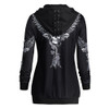 Gamiss Autumn Womens Skull Wings Print Halloween Zip Up Hoodie Long Sleeve Spring Sweatshirts Coat Cool Hoodies Sudaderas Mujer
