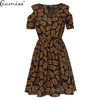 gamiss 2017 5XL Summer plus size dress print dress series women cotton plus size strapless high waist short sleeve ladies dress