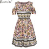 gamiss 2017 5XL Summer plus size dress print dress series women cotton plus size strapless high waist short sleeve ladies dress