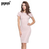 Gagaopt 2017 Summer Women Dresses Pink Knee-Length Skinny Office Dress Short Sleeve Bandage Robes Bodycon Vestidos Pencil Dress Gagaopt 2017 Summer Women Dresses Pink Knee-Length Skinny Office Dress Short Sleeve Bandage Robes Bodycon Vestidos Pencil Dress