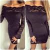 Gagaopt 2017 New Trendy Patchwork Lace Dress Off the Shoulder Sexy Slim Women Dresses Party Dresses Vestidos Robes Gagaopt 2017 New Trendy Patchwork Lace Dress Off the Shoulder Sexy Slim Women Dresses Party Dresses Vestidos Robes