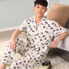 Gadpat 2017 Summer  Mens Cotton Pajamas Set Pajama Pyjamas Set Sleepwear Loungewear M-4xl Plus Size__big And Tall