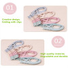 Fypo Folding Foldable Space Saving Cloth Hanger with Clips Plastic Hook Magic Clothes Hanger With Hook Closet Organizer