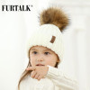 FURTALK Unisex Kids Ages 2-7 Warm Winter Pom Pom Hat for Girls and Boys Chunky Thick Stretchy Knit Beanie Hats
