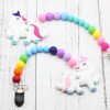 Unicorn Teething Toy Baby Shower Gift Teether Teething Toy Clip on Teether New Baby Gift Gift for New Mom Baby nipple chain