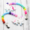 Unicorn Teething Toy Baby Shower Gift Teether Teething Toy Clip on Teether New Baby Gift Gift for New Mom Baby nipple chain