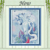 Unicorn in Garden horse Painting Counted Printed on canvas DMC 14CT 11CT Joy Sunday Cross Stitch Needlework Kits Embroidery Sets