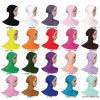 Under Scarf Hat Bone Bonnet Full Neck Cover Inner Muslim Cotton Hijab Cap Islamic Head Wear Hat Underscarf Scarves Turban Shawl