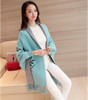 TWOTWINSTYLE 2017 Spring Women Embroidery Floral Tassel Trench Coats Cloak Long Sleeves Female Knit Cardigan Sweater Windbreaker