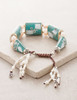 Turquoise Silver Tibetan Healing Bracelet