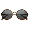 Vintage Steampunk Classic Round Metal Bridge Sunglasses