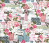 Vintage Rose half meter butterfly printed cotton linen cloth curtain cloth cotton linen fabric DIY handmade material choose