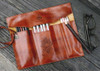 Vintage Retro Treasure Map Luxury Roll Leather Make Up PU Cosmetic Pen Pencil Case Pouch Purse Bag for School