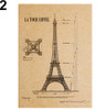 Vintage Retro Pattern Print Map Kraft Paper Antique Poster Wall Sticker Room Decor