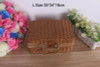 Vintage Rattan Handmade Weave Outdoor Travel Trunk Portable Storage Box Kung Fu Tea Set Picnic Suitcase Toy Basket Hand Bag New