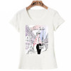Vintage Paris winter street fashion girl T-Shirt Summer cute women t-shirt novelty casual ladies Tops hipster cool lady Tees