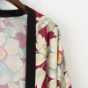 Vintage Flower Printed With Sashes Long Kimono Shirt Women 2018 New Fashion Bandage Cardigan Patchwork Casual Blouse Femme Blusa
