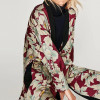 Vintage Flower Printed With Sashes Long Kimono Shirt Women 2018 New Fashion Bandage Cardigan Patchwork Casual Blouse Femme Blusa