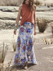 Vintage Floral-Printed Bohemia Skirt Bottoms