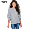 High Quality Sweater Women Autumn Winter 2017 Loose Long Batwing Sleeve Sweater Tops New Fashion Pullovers Thin Sweaters Jumper