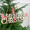Christmas Wooden Christmas Tree Letter Pendant