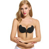 High Quality Sexy woman Self-Adhesive bra Stick On Push up Bust Front Closure Silicone Seamless Strapless Bra Invisible bra