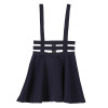EFINNY Retro Hollow Mini Skater Cute Women Suspender Skirts Straps High Waist Skirt