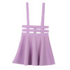 EFINNY Retro Hollow Mini Skater Cute Women Suspender Skirts Straps High Waist Skirt