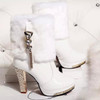 EFFGT New Women Boots Designer Fashion Platform Chunky High Heels  Women Autumn Winter Shoes Martin boots free shipping C199