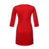 EF Women Bow Mini Dresses 2016 New Arrival Winter Spring Straight Casual Dress Three Quarter Sleeves Solid Dress TJ70