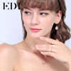 EDI Ring Romantic Love 18K Rose Gold Anniversary Bands Real Natural Diamond Ring For Women Female Genuine Fine Jewelry Gifts