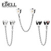 EDELL 2017 Genuine 925 Sterling Heart-shapedClear CZ Security Chain of Pearls Charm Fit Original Bracelet Jewelry Safety Chains