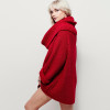 DOMODA Women Sweater Long Sleeve Loose Elegant Streetwear High Cowl Pullover Autumn Winter Asymmetrical Knitted Casual Sweater