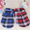 Dog Pet Casual Plaid Lapel Button Shirt Jacket Cotton Blend Sweatshirt S-XL Large