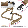 Dog Leash 1000D Nylon Tactical Military Police Dog Training Leash Elastic Pet Collars