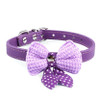 dog Collar 1PC Knit Bowknot Adjustable PU Leather Dog Puppy Pet Collars Necklace Aug4