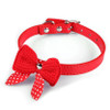 dog Collar 1PC Knit Bowknot Adjustable PU Leather Dog Puppy Pet Collars Necklace Aug4