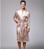 Soft Anti real silk Nightdress Robes for men Spring Autumn Style Nightdress Bath Robe Bathrobe Sleepwear Long sleeve Nightgowns