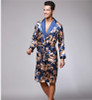 Soft Anti real silk Nightdress Robes for men Spring Autumn Style Nightdress Bath Robe Bathrobe Sleepwear Long sleeve Nightgowns